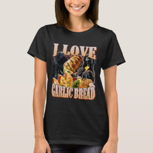 Camiseta Me encanta el pan de ajo Skeleton Funny Meme Weird