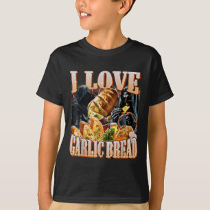 Camiseta Me encanta el pan de ajo Skeleton Funny Meme Weird