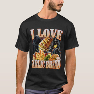 Camiseta Me encanta el pan de ajo Skeleton Funny Meme Weird