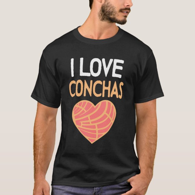Camiseta Me encanta el pan mexicano Concha dulce de las Con (Anverso)