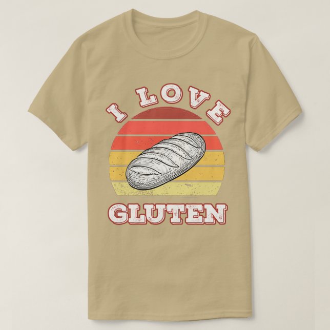 Camiseta Me encanta el pan vegano sin gluten (Diseño del anverso)