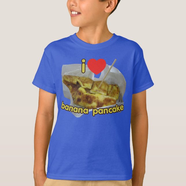 Camiseta Me Encanta El Panqueque Bananero (Corazón)... Comi (Anverso)