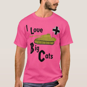 Camiseta Me encanta el pantera de los grandes gatos