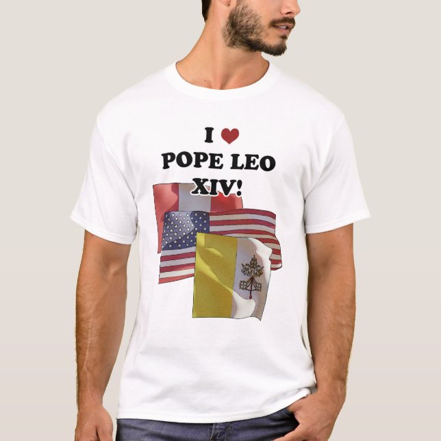 Camiseta ¡Me Encanta El Papa Leo XIV! (Versión II) (Anverso)