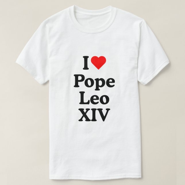 Camiseta Me encanta el Papa León XVI (Diseño del anverso)