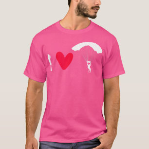 Camiseta Me encanta el paracaidismo para deportes aéreos ge