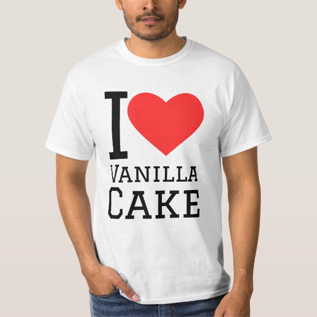 Camiseta Me encanta el pastel de vainilla (Anverso)