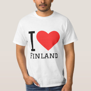 Camiseta Me encanta el pegatina cuadrado de Finlandia