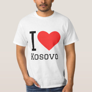 Camiseta Me encanta el pegatina cuadrado de Kosovo