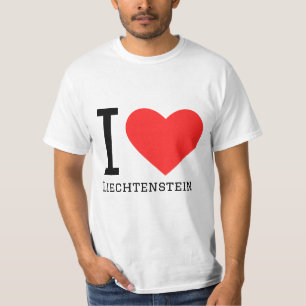 Camiseta Me encanta el pegatina cuadrado de Liechtenstein