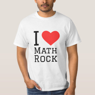 Camiseta Me encanta el pegatina cuadrado de rock matemático