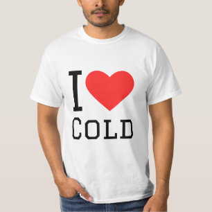 Camiseta Me encanta el pegatina cuadrado frío