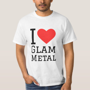 Camiseta Me encanta el pegatina cuadrado metalizado glam
