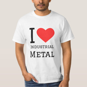 Camiseta Me encanta el pegatina cuadrado metalizado industr