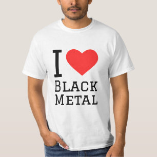 Camiseta Me encanta el pegatina cuadrado metalizado negro