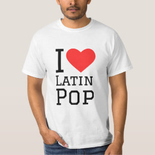 Camiseta Me encanta el pegatina de la plaza pop latina