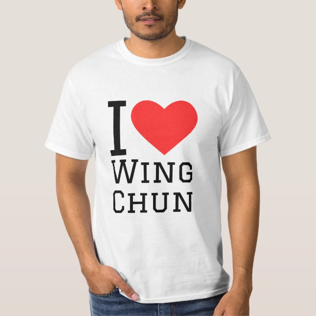 Camiseta Me encanta el Pegatina de wing chun Square (Anverso)