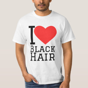 Camiseta Me encanta el pelo negro