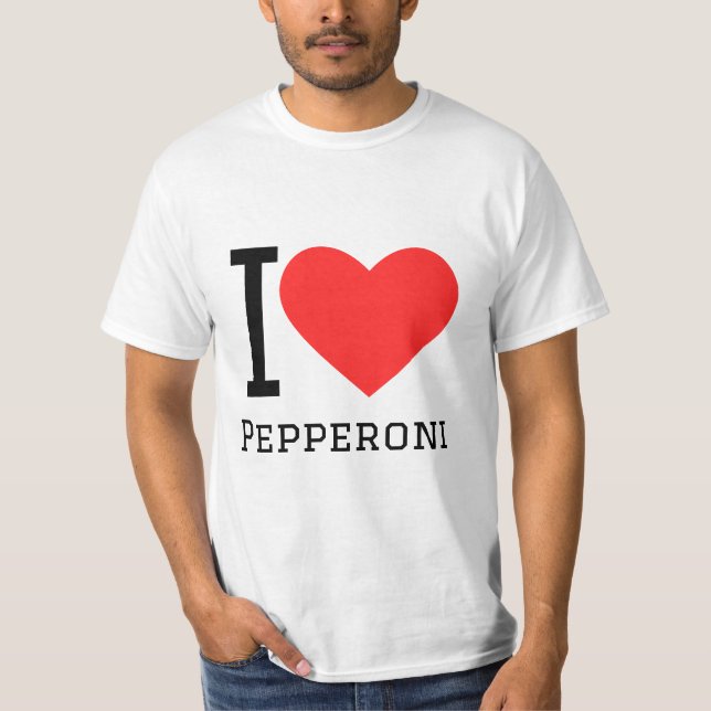 Camiseta Me encanta el pepperoni (Anverso)