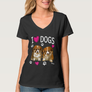 Camiseta Me Encanta El Perro Cute Perro Corgi Puppy