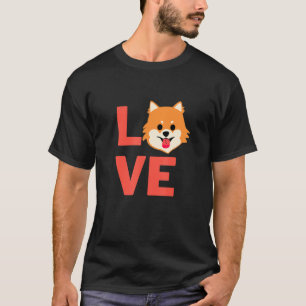 Camiseta Me Encanta El Perro Pomeraniano Mascota De Cachorr