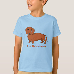 Camiseta Me encanta el perro rojo viejer