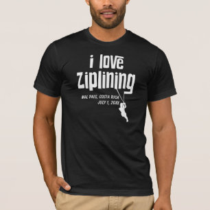 Camiseta Me encanta el Personalizable Ziplining