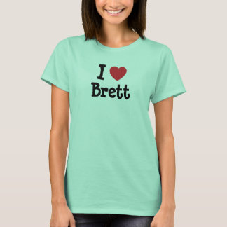 Camiseta Me encanta el personalizado de corazón de Brett pe