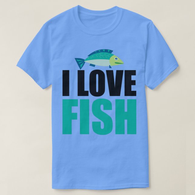 Camiseta Me encanta el pescado 5 (Diseño del anverso)