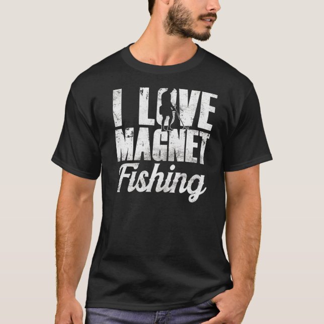 Camiseta Me Encanta El Pescador De Los Imanes Pesqueros (Anverso)