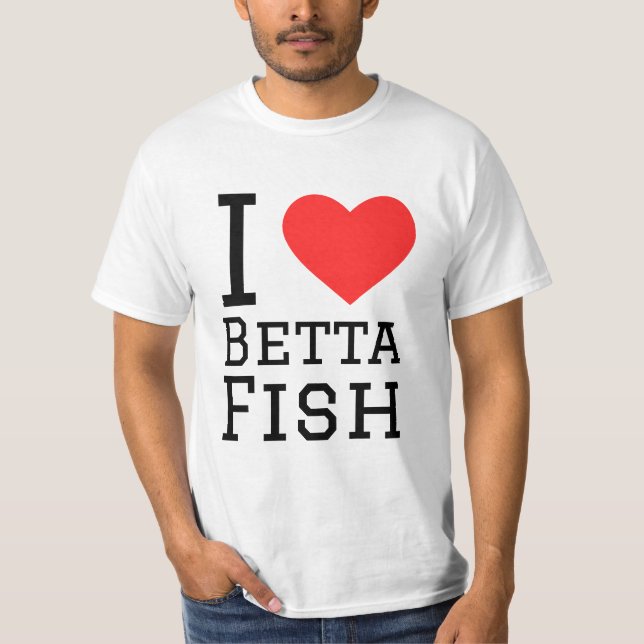 Camiseta Me encanta el pez betta (Anverso)