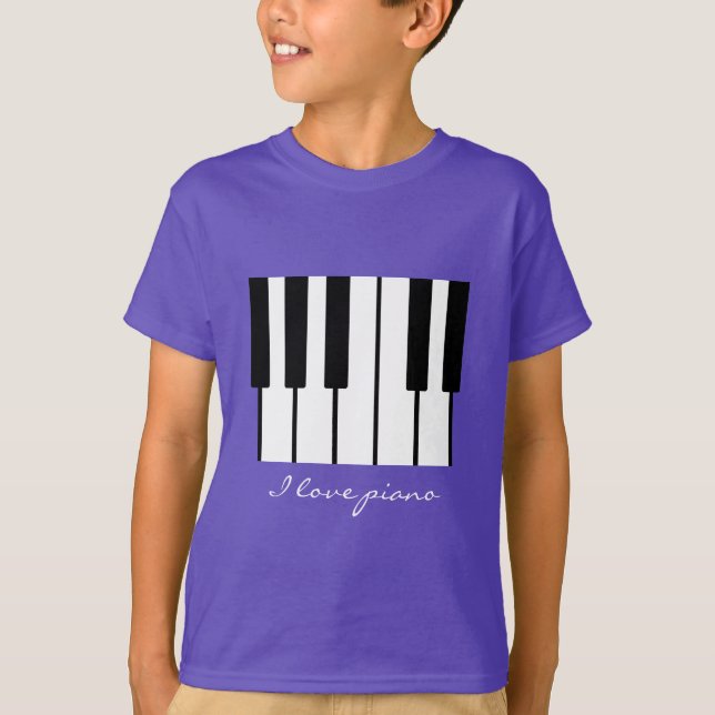 Camiseta Me encanta el piano (Anverso)