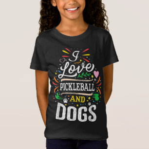 Camiseta Me Encanta El Pickleball Y Los Perros - El Pickleb