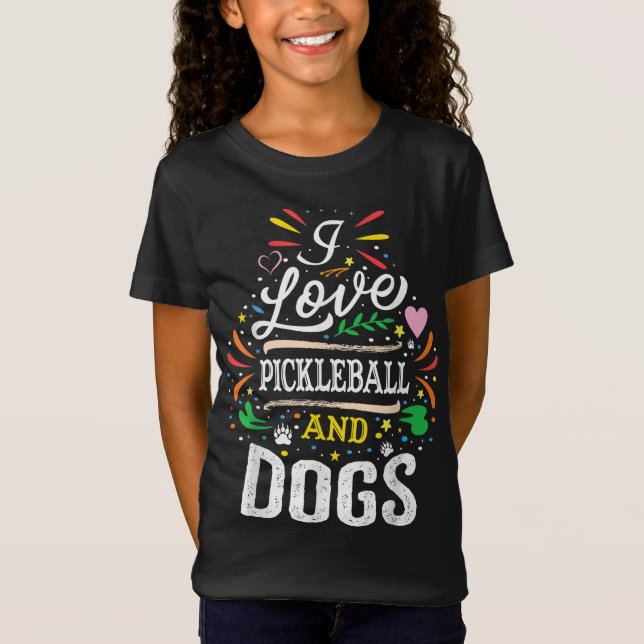Camiseta Me Encanta El Pickleball Y Los Perros - El Pickleb (Anverso)