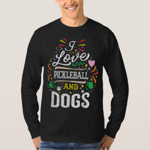 Camiseta Me Encanta El Pickleball Y Los Perros - El Pickleb