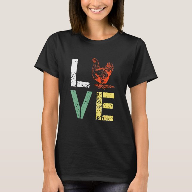 Camiseta Me encanta el pollo de pollo (Anverso)