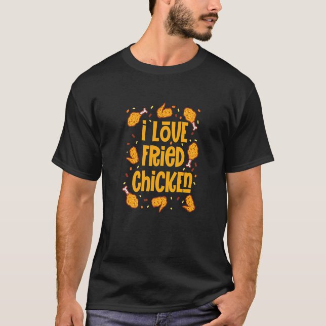 Camiseta Me encanta el pollo frito (Anverso)
