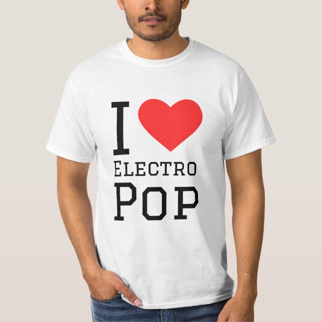 Camiseta Me encanta el pop electrónico (Anverso)