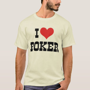 Camiseta Me encanta el póquer de corazón - Amante de Texas 