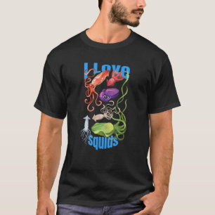 Camiseta Me encanta el pulpo cefalópodo calamar kawa verano