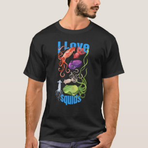 Camiseta Me encanta el pulpo cefalópodo calamar verano lind
