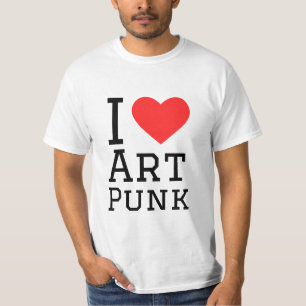 Camiseta Me encanta el punk de arte pegatina cuadrado