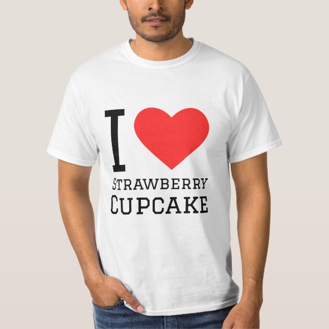 Camiseta Me encanta el quequito de fresa (Anverso)