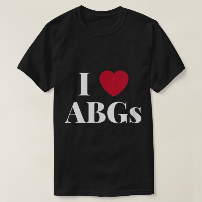 Camiseta Me encanta el regalo de ABGs Día de San Valentín A (Diseño del anverso)