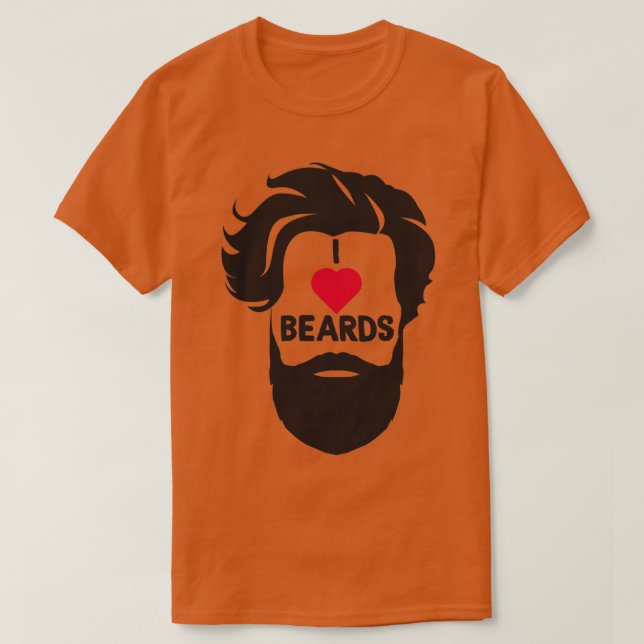 Camiseta Me encanta el regalo de barbas barbas (Diseño del anverso)