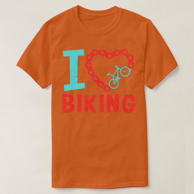 Camiseta Me encanta el regalo de bicicleta MTB (Diseño del anverso)