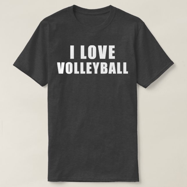 Camiseta Me encanta el regalo de deportes de voleibol (Diseño del anverso)
