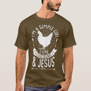 Camiseta Me encanta el regalo de los Chicas de pollo Jesús 