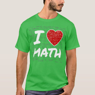Camiseta Me encanta el regalo de matemáticas de la escuela
