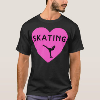 Camiseta Me encanta el regalo de patinaje artístico para pa